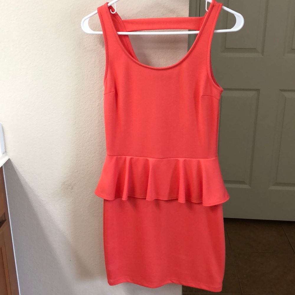 Like new coral fitted dress